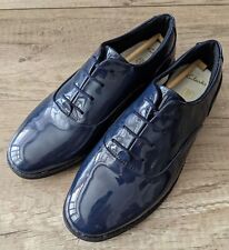Clarks Drew Star Navy Blue Patent Leather Girl's Patent Shoe UK SIZE 3.5G labels