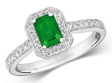 Real Emerald and Diamond Ring