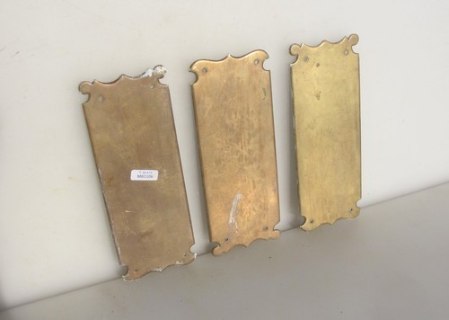 Victorian brass finger plate - finger,