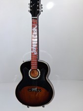 JOHNNY CASH Acoustic Tribute  Style Miniature Guitar 25cm 10" c/w Stand REF12
