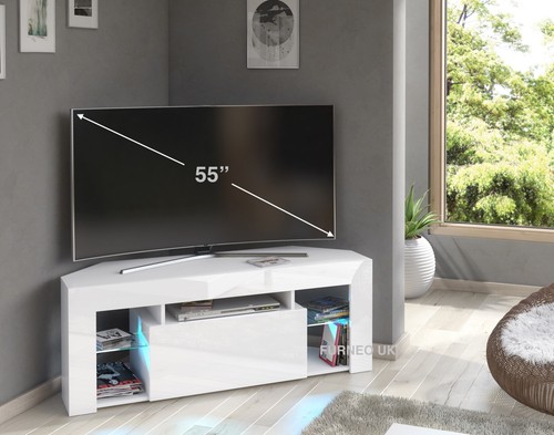 White corner stand - corner, tv