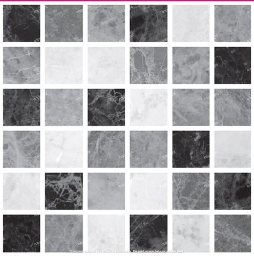 Black mosaic stone tile - stone,