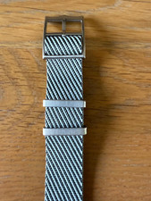 Grey Jacquard Nylon Nato Watch Strap Band Military Diver G10 20mm