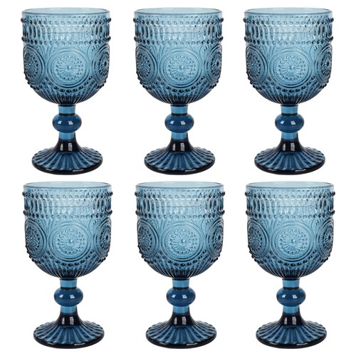 Blue water goblets wine - goblets,