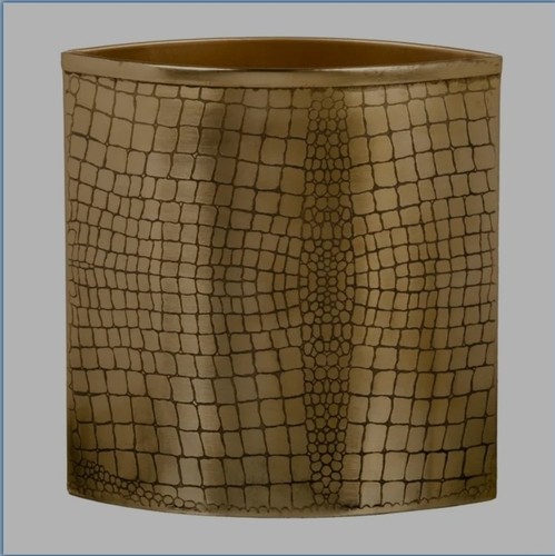 Golden metal vase 24cm - metal,