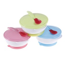 Baby feeding suction bowl set