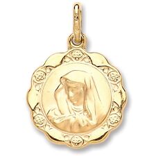 Madonna Pendant 9ct Gold Religious Medallion Charm/Pendant Hallmarked