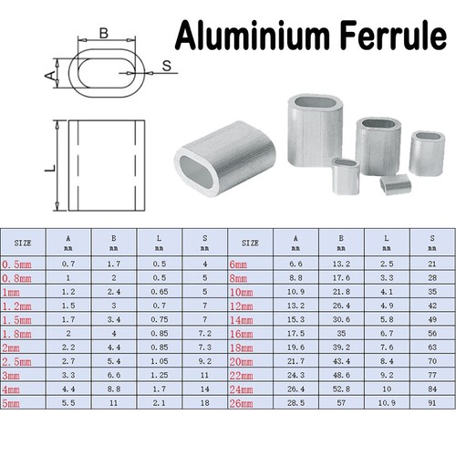 Aluminium swage crimps sleeves - crimps,