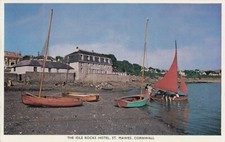 Postcard The Idol Rocks Hotel St Mawes nr Falmouth Cornwall PU 1967 My Ref WA
