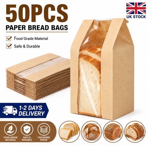 50pcs paper bread - bags,