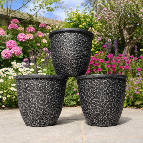 Plastic plant pot round - pot, garden