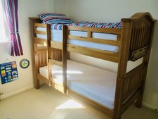 Solid Oak Vancouver Oak Bunk bed 3ft