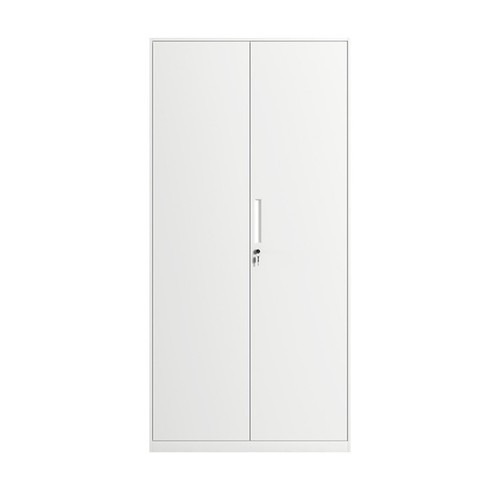 White lockable storage cabinet - white,