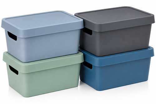 Plastic storage box with - 3.6l,