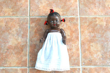 Vintage Black Doll Circa 1940s Approx 12" 30cm Reliable Made In Canada