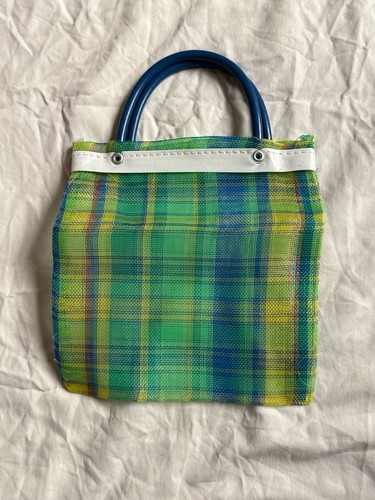 Small green and blue plaid - green,