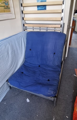 Single metal futon chair - metal,