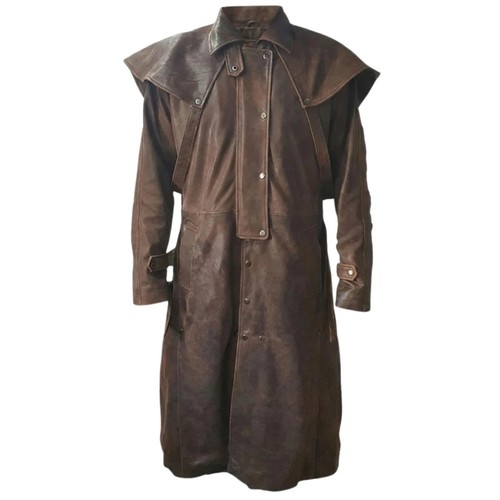Mens brown distressed - distressed, lambskin