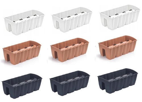 Balcony rail planter set - rail, of
