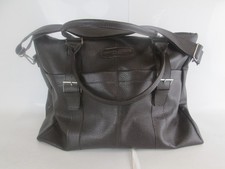 Carolina Herrera New York Brown Vegan Leather Travel Bag With Shoulder Strap