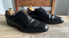 Joseph Cheaney For Gordon Scott Black Leather Wingtip Brogues Shoes UK10F