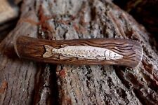 Antler handle with fish pike