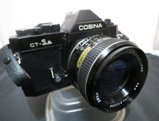 COSINA CT-1A 35mm FILM SLR Camera w/ Optomax 1:2.8 28mm Lens + Case