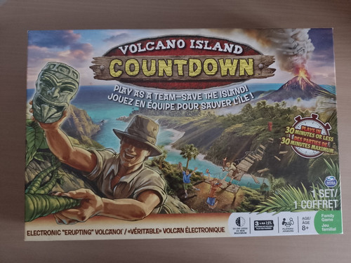 Volcano island countdown board - island,