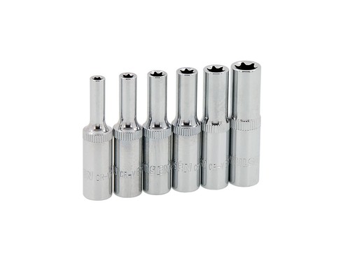 6pc socket set e10 - e4-e10, deep