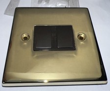 GET 2 gang 2 way brown insert