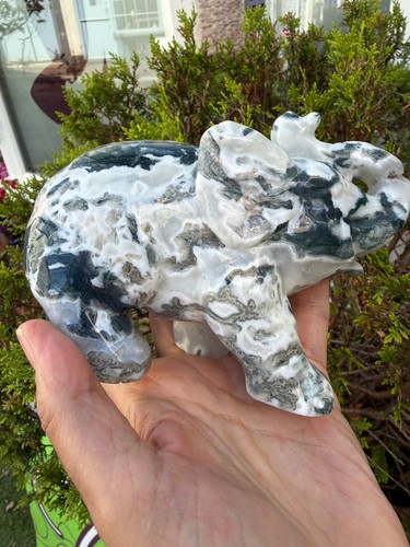 Large moss agate crystal - moss,