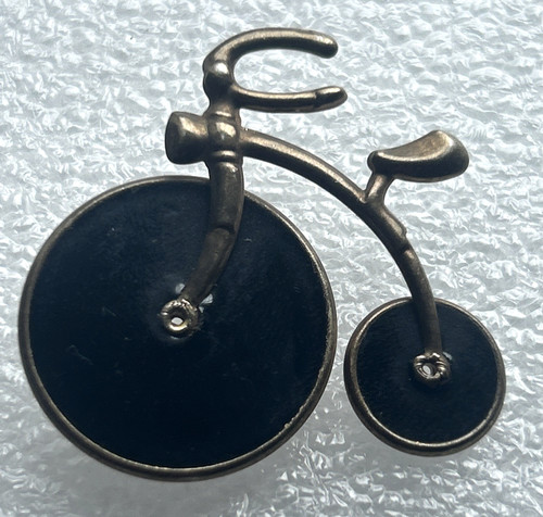 Vintage bicycle brooch penny - brooch,