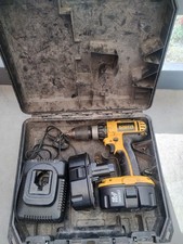 Used, DeWalt DC725 18v Cordless Combi Hammer Drill Kit, case, charger,2x battery