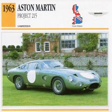 1963 ASTON MARTIN Project 215 Racing Classic Car Photo/Info Maxi Card