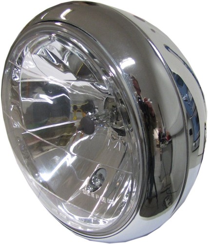 Headlight round chrome - headlight,