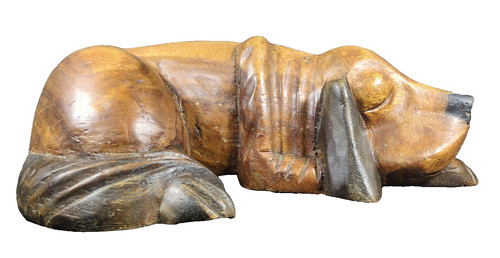 Hound dog hand carved - hand,