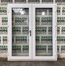 WHITE UPVC FRENCH DOORS DOUBLE