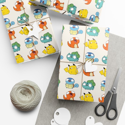 Cute pokemon wrapping - pokemon, paper