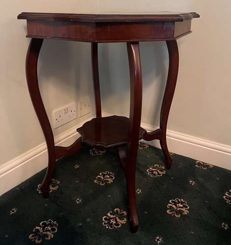 Brown dark wood hexagonal - wood,