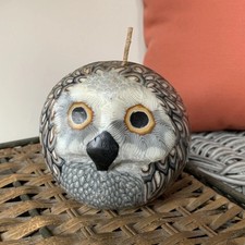 ?OWL SWAZI CANDLE * HANDMADE IN SWAZILAND * COLOURFUL DECORATIVE DISPLAY PIECE