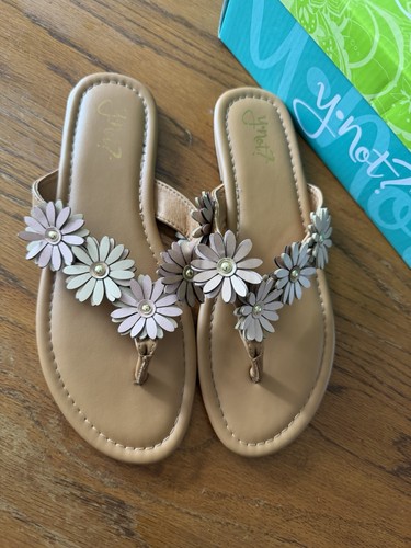 Not girls flossy flip flops - y-not,