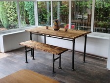 Dining table and bench
