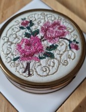 Vintage Old Antique Brass dressing table storage Lidded storage art deco