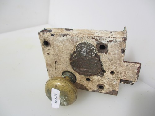 Victorian iron door latch rim - victorian,