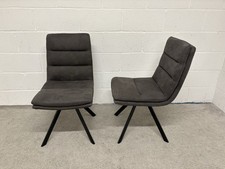 Bodahl @ Furniture Village Njord Swivel Padded Dining Chairs X 2 Anthracite