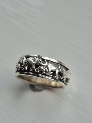 Sterling silver elephant - silver,