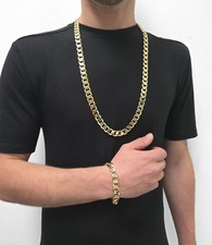 9ct Gold XP Mens 12mm Curb