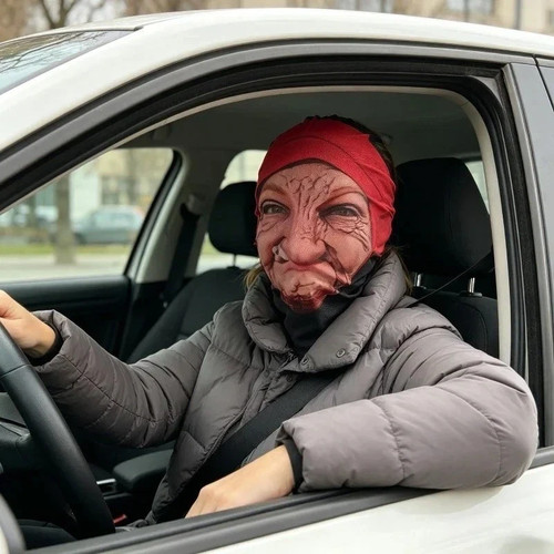 Realistic old man face mask - old,