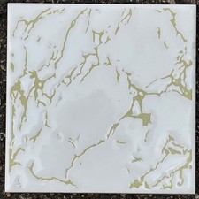 1  x TILE CRISTAL H & R JOHNSON VINTAGE 70s CERAMIC SQUARE WALL TILE TOPAZ VEIN