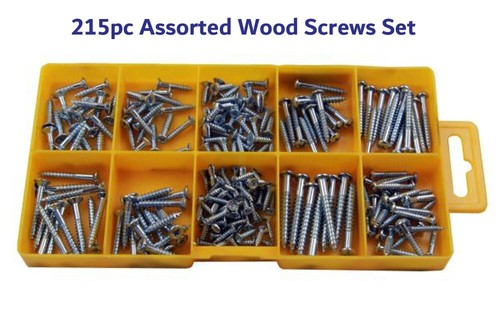 215pc assorted wood screws - 215pc,